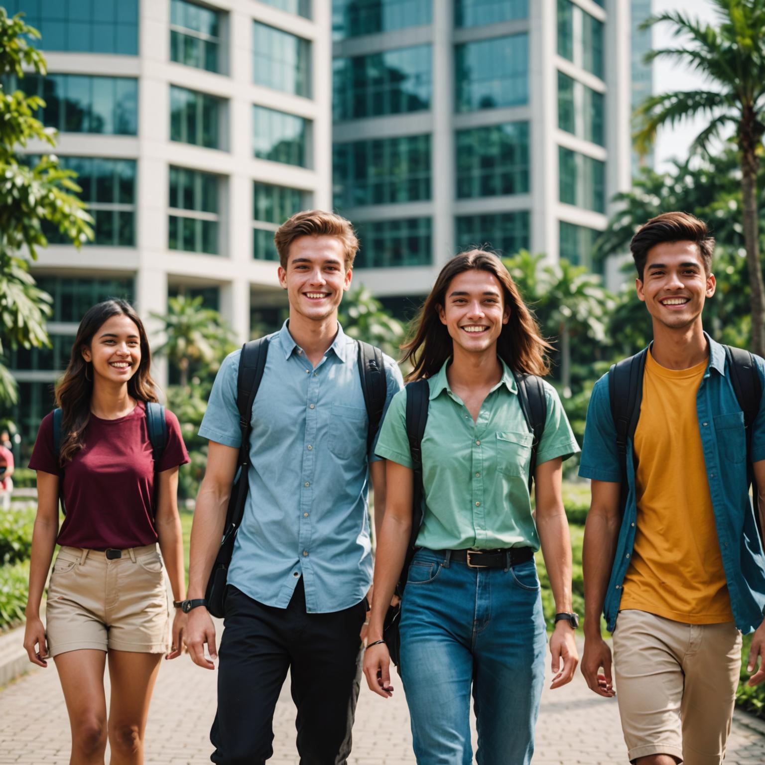 International students at Meridian Language Institute campus in Kuala Lumpur