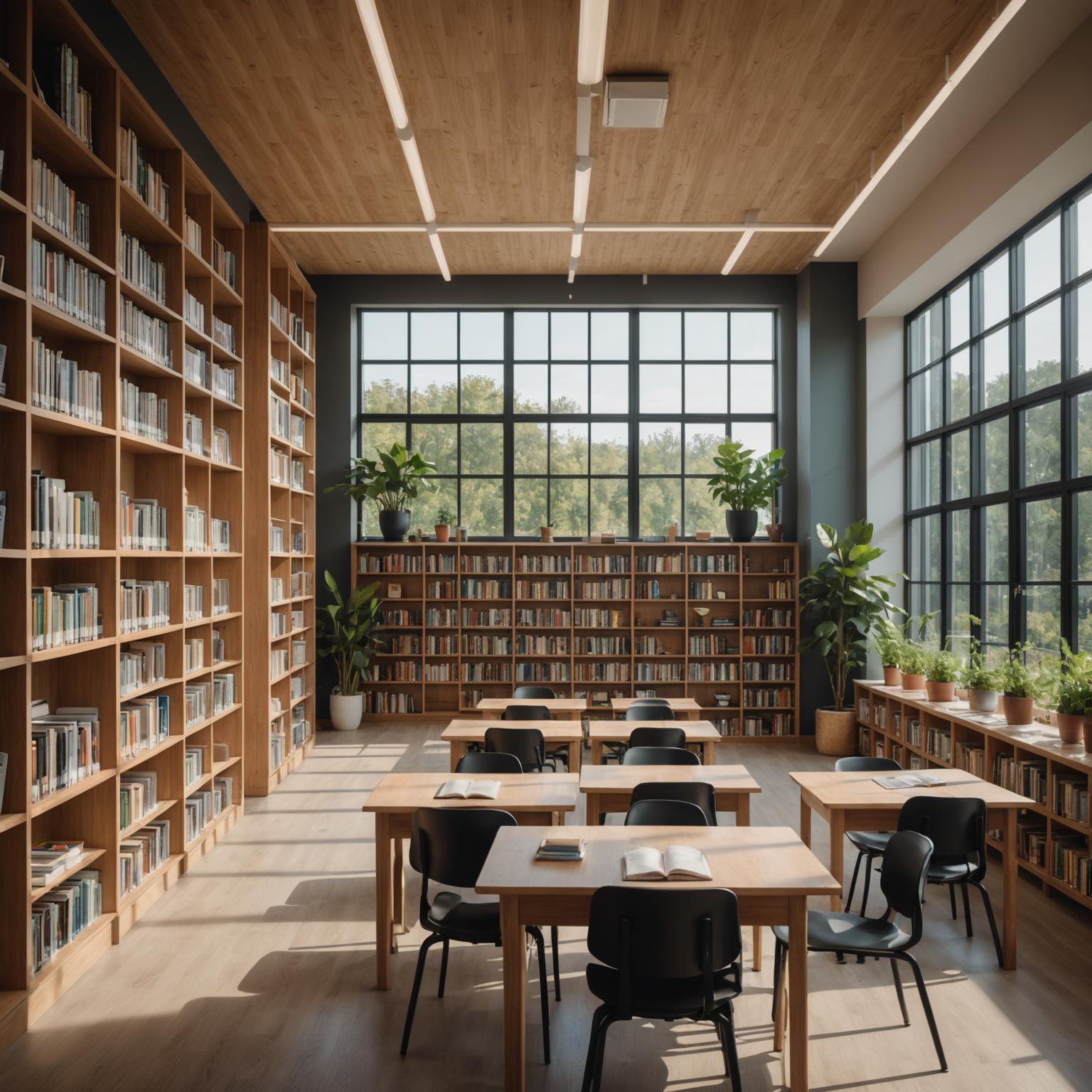 Library and quiet study zone for students