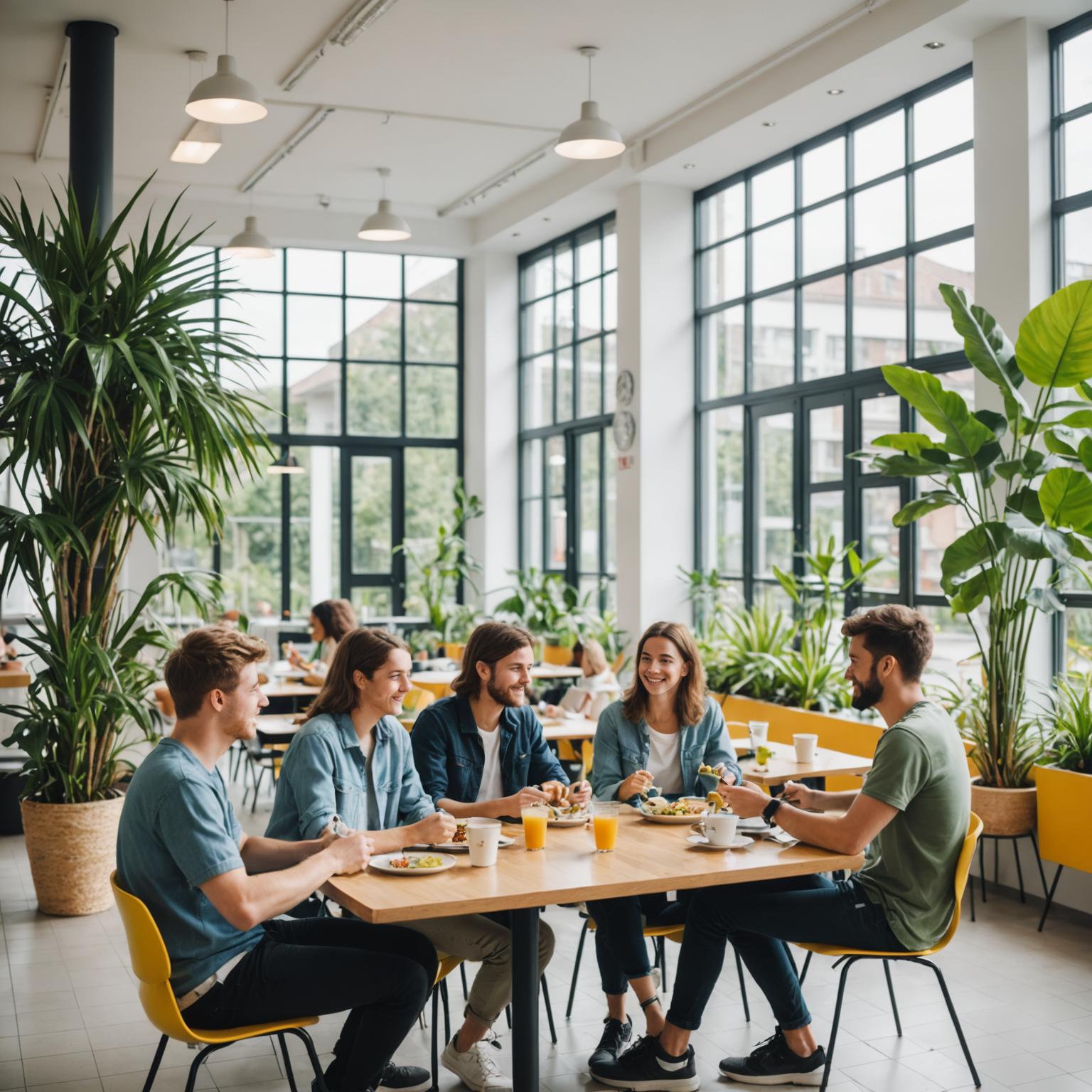 Cafeteria and social space for students